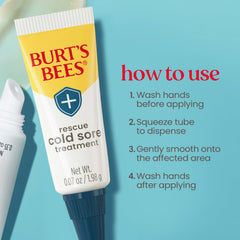 Burt's Bees mentol eucalipto, tratamiento para herpes labial, sensación refrescante.