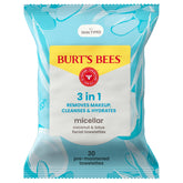 Burt's Bees micellar coconut and lotus towelettes pack for cleansing and hydration