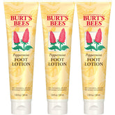 Burt's Bees Peppermint Foot Lotion bottle closeup for soothing feet