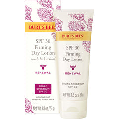 Burt's Bees Renewal SPF 30 Bakuchiol bottle showing natural retinol alternative for smoother skin