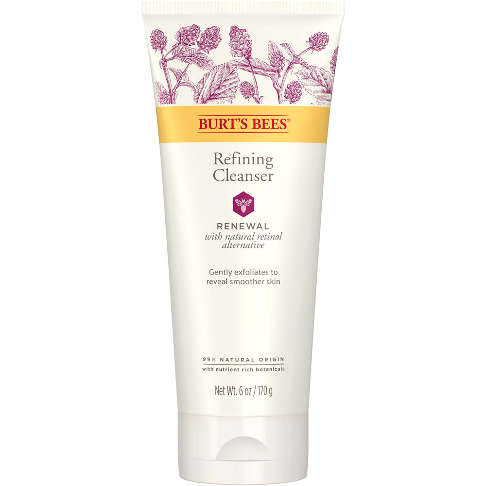 Burt's Bees Renewal Refining Cleanser con Bakuchiol ofrece limpieza profunda suave.