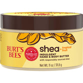 Burt's Bees manteca de shea-fruta tropical, hidratación para manos y cuerpo.