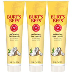Burt's Bees Softening Foot Cream with coconut oil nourishes dry feet daily.