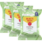 Burt's Bees, toallitas faciales con aloe vera para piel sensible, limpieza suave diaria.