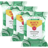 Burt's Bees toallitas faciales pepino y menta para desmaquillar suave y rápido