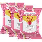 Burt's Bees toallitas pomelo rosado en paquete 3 para desmaquillar suavemente
