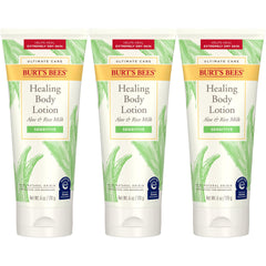 Burt's Bees Ultimate Care, crema de cuerpo con aloe y arroz para piel sensible.