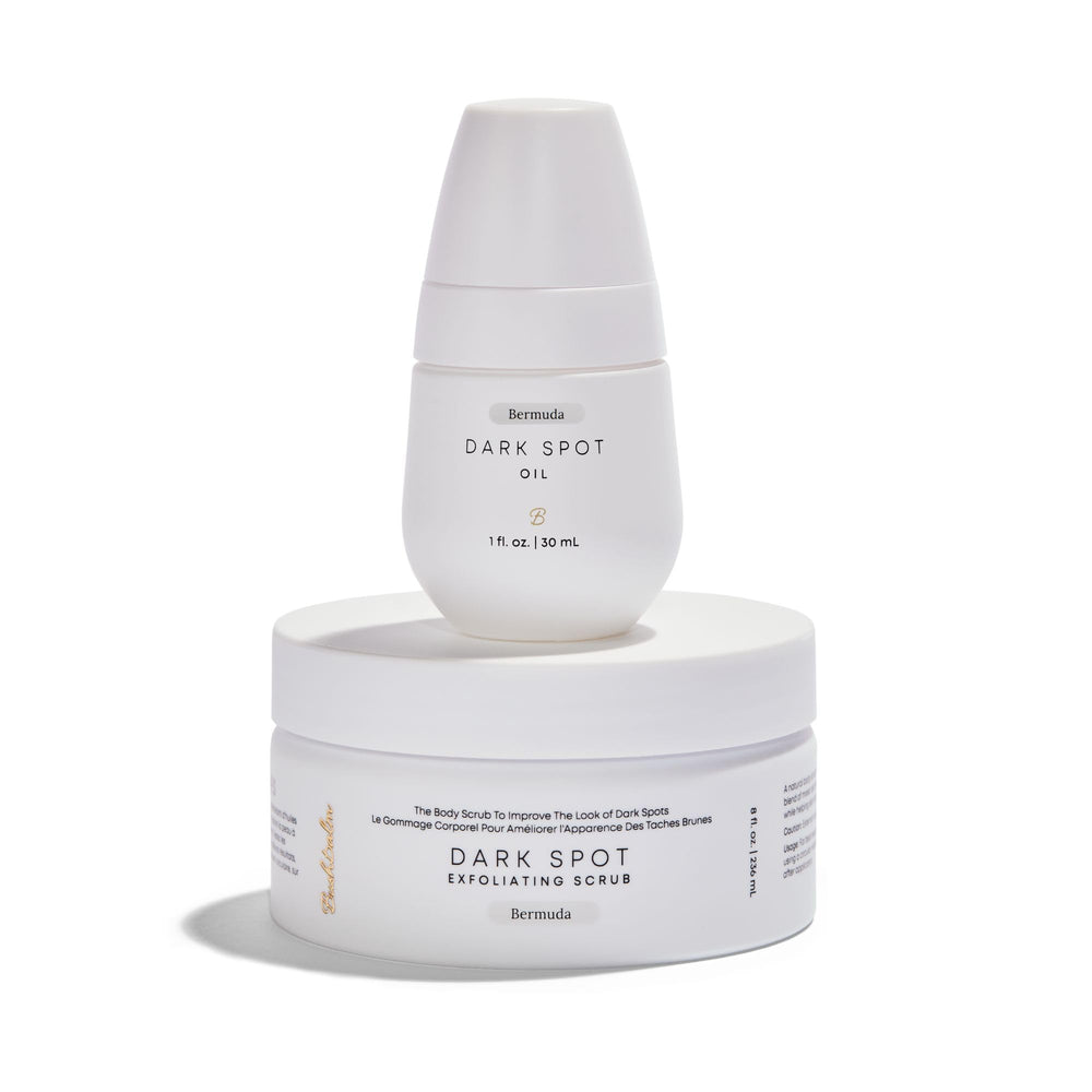 Bushbalm Bermuda Dark Spot Oil 30 ml bottle promotes brightening and smooth skin.
