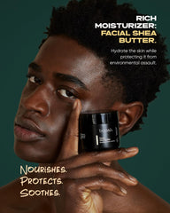 Buttah Skin Facial Shea Butter 2oz: enfoque derretimiento-al-contacto entrega nutrientes profundos.