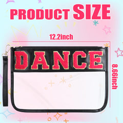 BuyCard chenille patch cosmetic bag with customizable team spirit display.