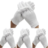 Guantes BWEISSTH de algodón blancos, set de 12 pares para uso cómodo y versátil