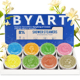 BYART vaporizadores de ducha con empaque festivo, ideal para regalar.