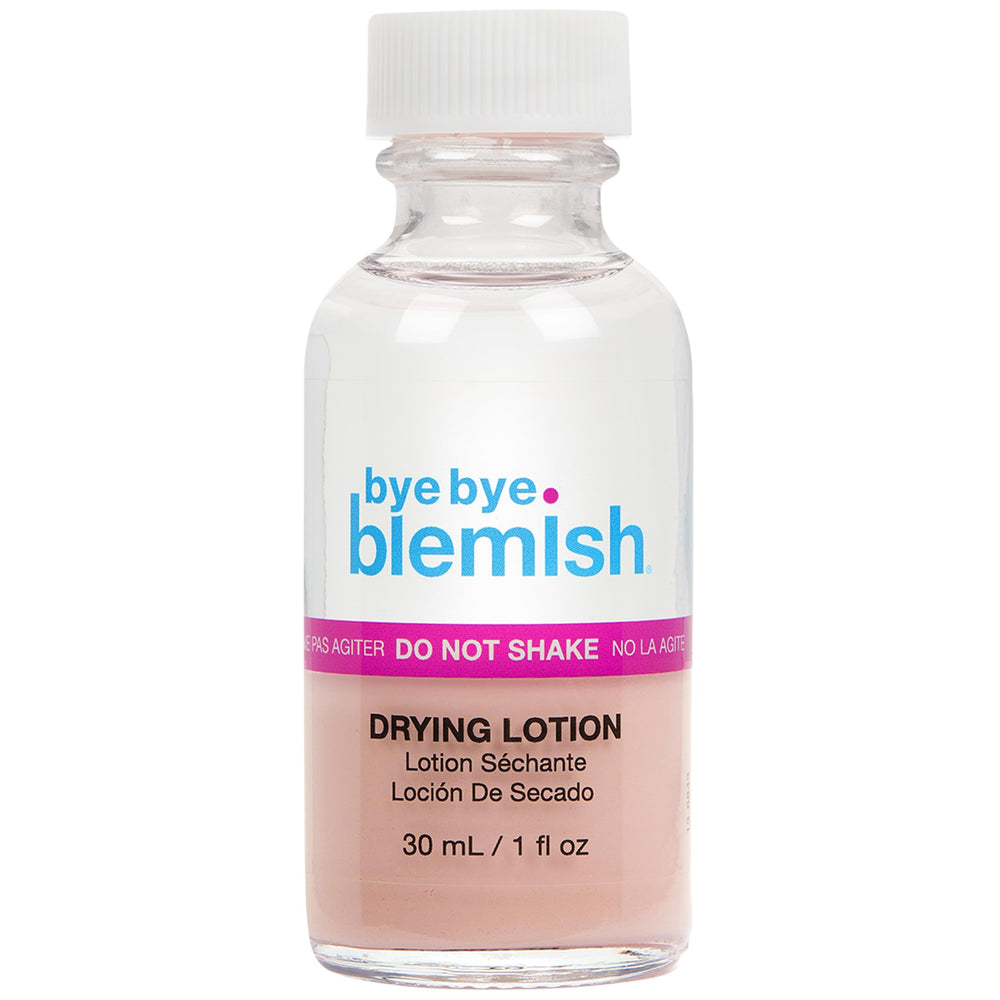 Bye Bye Blemish, botella de loción secante para imperfecciones de la noche.