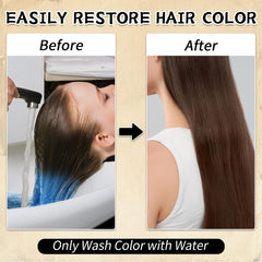 Byhoo green color chalk applied for vivid dark-hair styling