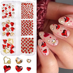 BYJKYEN decoracion de corazones para uñas acrílicas, perfecto para salones.