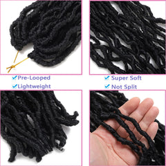Bylatt short faux locs 12 inch styling-ready image demonstrating easy crochet installation.