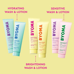 BYOMA loción de cuerpo hidratante con textura suave para uso diario.