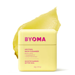 BYOMA Melting Balm Cleanser muestra textura sedosa para limpieza suave del rostro.