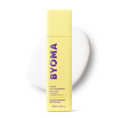 BYOMA Milky Oil Cleanser, botella mostrando la fórmula suave que limpia sin resecar.