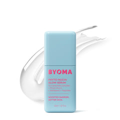 BYOMA Phyto-Mucin Glow Serum, bote visible, hidrata al instante para una piel radiante.