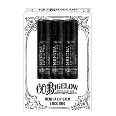 C.O. Bigelow Mentha Lip Balm Stick on desk keeps lips soft during long work sessions.