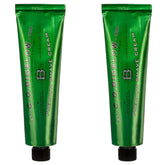 C.O. Bigelow shaving cream double-pack bottle ready for use, offering extended grooming sessions