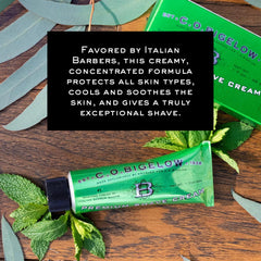 C.O. Bigelow Travel Shaving Cream dense lather demonstrates smooth razor glide