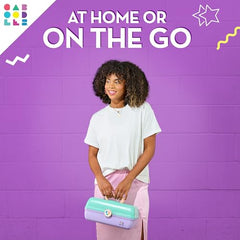 Bottom compartment of Caboodles On-The-Go Girl fits brushes and palettes