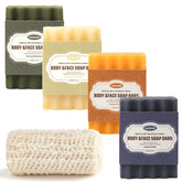 CADDISE Jabon Natural Barra con bolsa de espuma para lavado suave diario.