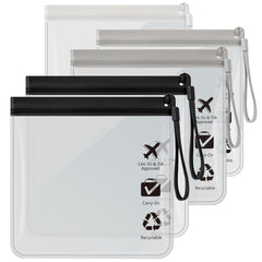 Caija-H quart-size toiletry bag front view, TSA approved for carry-on security.