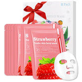 CAKAILA 8-pack strawberry face masks in a sealed box for all skin types.