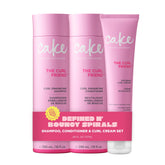 Cake Beauty Curl Friend shampoo bottle with lemon fragrance for defined curls.