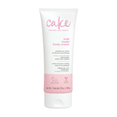 Cake Beauty Shea Butter Body Cream bottle pour for effortless nightly application