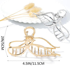 CAKURE gold bowknot hair clip offers elegant style for daily wear.