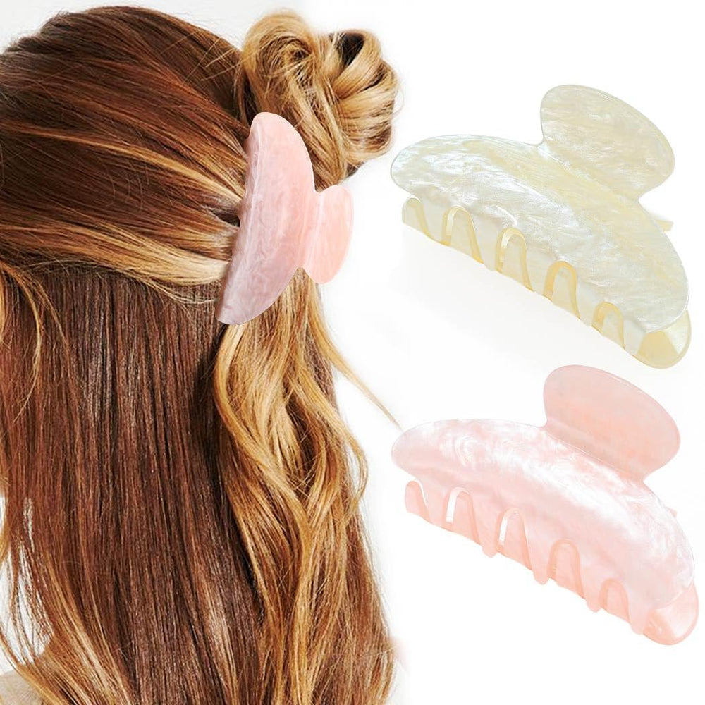 CAKURE pinza garra rosa acrílica de 8,5 cm para cabello resistente y firme.
