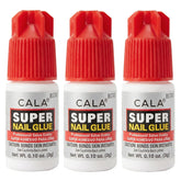 CALA Super Nail Glue bottle pour for precise tip adhesion and quick fixes.