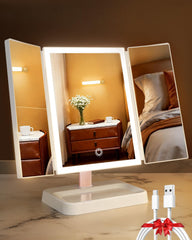 Calepop vanity mirror lights provide bright, even illumination for makeup application.