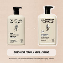 California Naturals Classic Clean coconut oil highlight for skin hydration.
