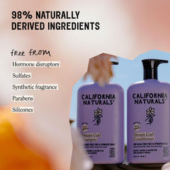California Naturals Dream Curl Shampoo ingredients highlight rice water and vitamin B5.