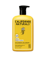 California Naturals Glow crema corporal atardecer cítrico en botella para piel suave