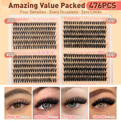 Calphdiar Wispy Lash Clusters 30D-60D volumes for salon-like results