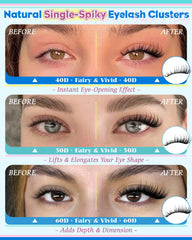 Calphdiar lash clusters 40D for light volume and comfortable wear