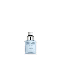 Calvin Klein Eternity Aqua for Him bottle closeup showing fresh aquatic vibe for everyday wear