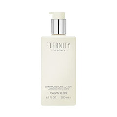 Closeup of Eternity lotion texture showing creamy emulsion for smooth application