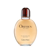 Calvin Klein Obsession for Men bottle front view highlighting amber profile for everyday wear