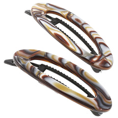 Camila Paris CP3367 onyx barrette side view showing secure metal-free grip for all hair types