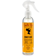 Camille Rose Curl and Detangler Spray bottle delivering Honey Dew hydration.
