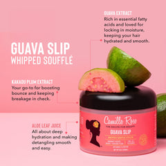 Camille Rose Guava batida definición de mechones con brillo natural