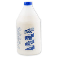 Campbell's pre-mixed shave cream 64oz bottle ready to dispense rich lather.