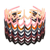 Canitor diademas zigzag negro, cómodo y antideslizante para peinados rápidos